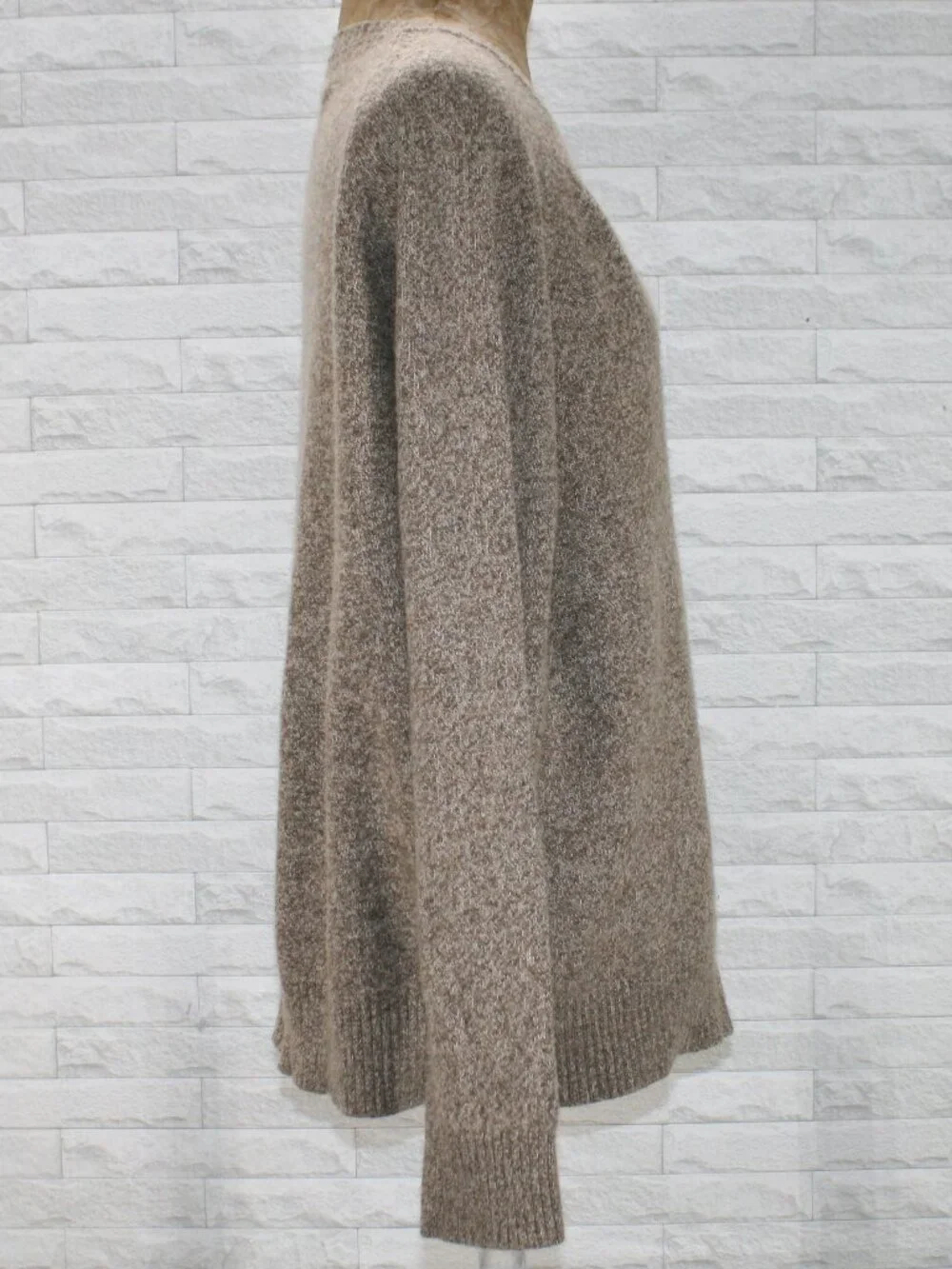 J. CREW Sweater Wool Blend Classic Men's Oversized Marled Winter Neutral Tan XL